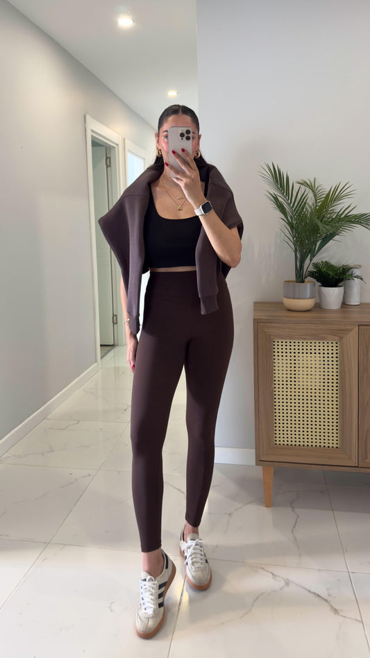 Brown Basic Leggings
