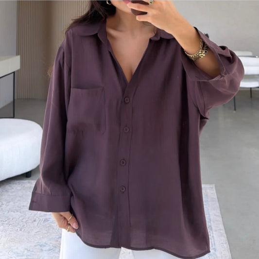 Oversized Plum Shirt