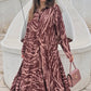 Brown X Beige Zebra Flowy Dress