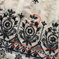 White Black Embroidered Cut Out Dress With Tassels (DEFECTED)