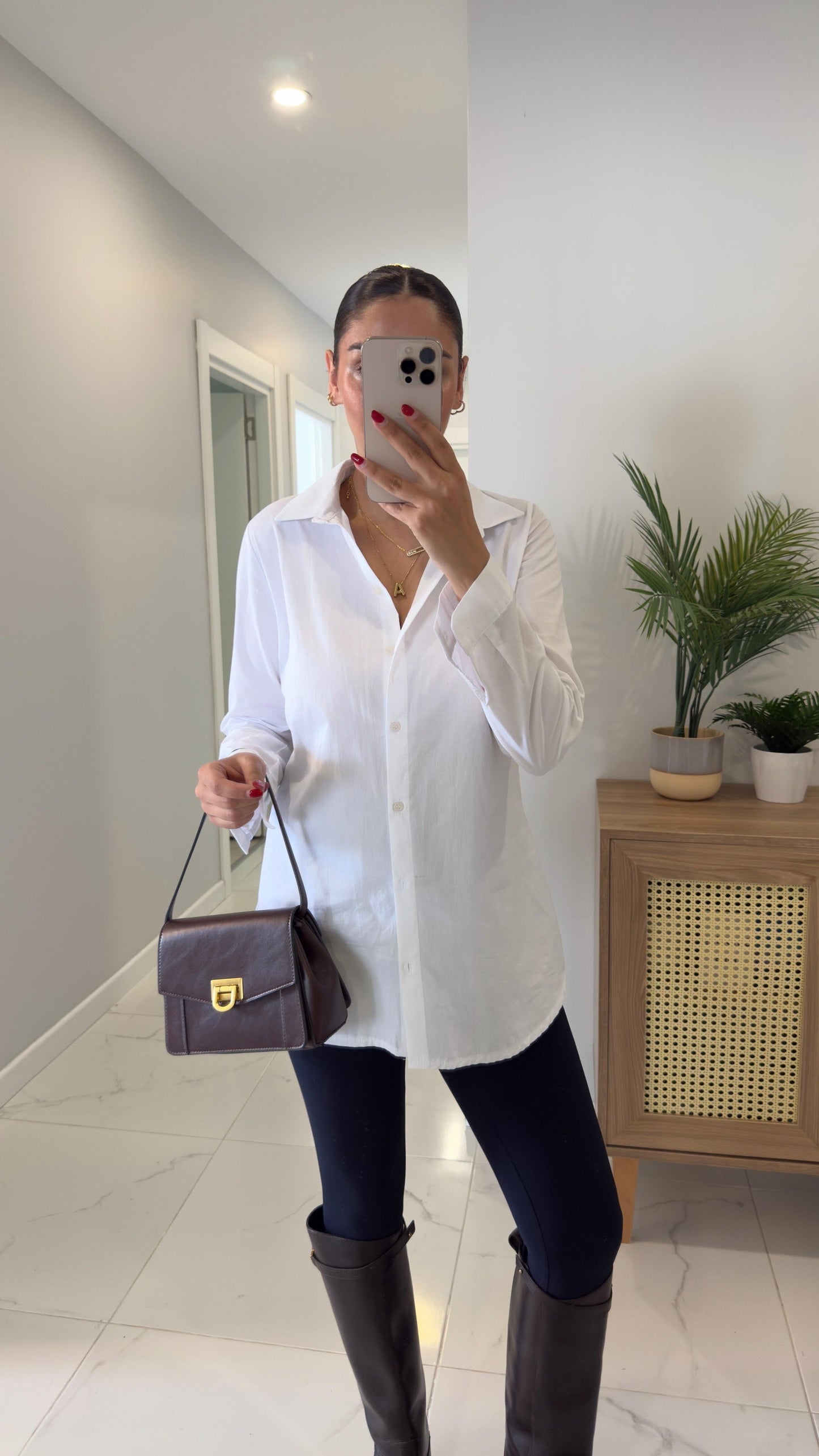 Slim Fit Basic White Shirt