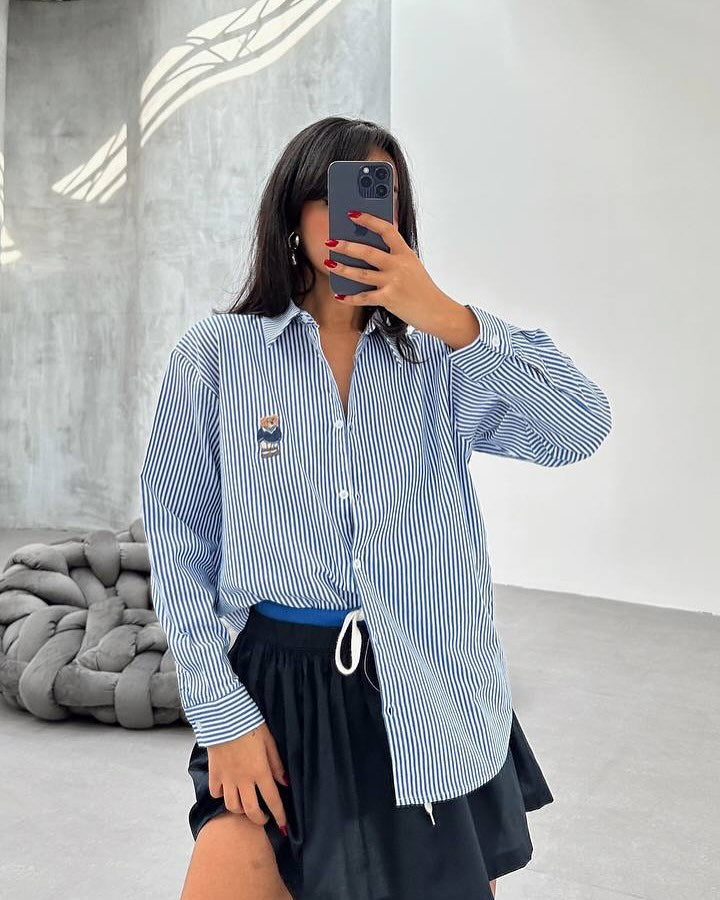 The Striped Blue Bear Shirt