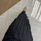 Black Crinkled Cotton Inlined Skirt