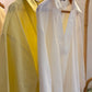 Yellow Premium Linen V Neck Shirt