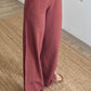 Redwood Stripy Linen Straight Leg Pants With Elastic Waist