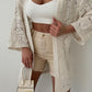 Off White Crochet Kimono