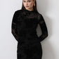Black Velvet & Tull Bodycon Dress