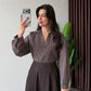Brown Striped Cotton Shirt