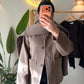 Cafe Wool Jacket With Pockets & Detachable Scarf
