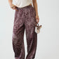 Brown Paisley Balloon Satin Pants