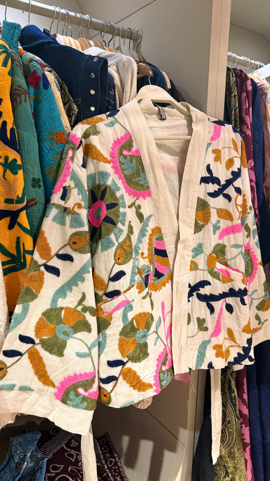 Indian Flora Belted Jacket