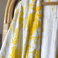 Linen Yellow X Beige Kimono With Pockets & Fishnet Details