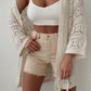 Off White Crochet Kimono