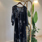Black Grey Hawaii V Neck Dress