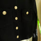 Black Golden Buttons Wool Jacket