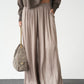 Greige Crinkled Satin Flowy Pants
