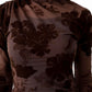 Brown Velvet & Tull Bodycon Dress