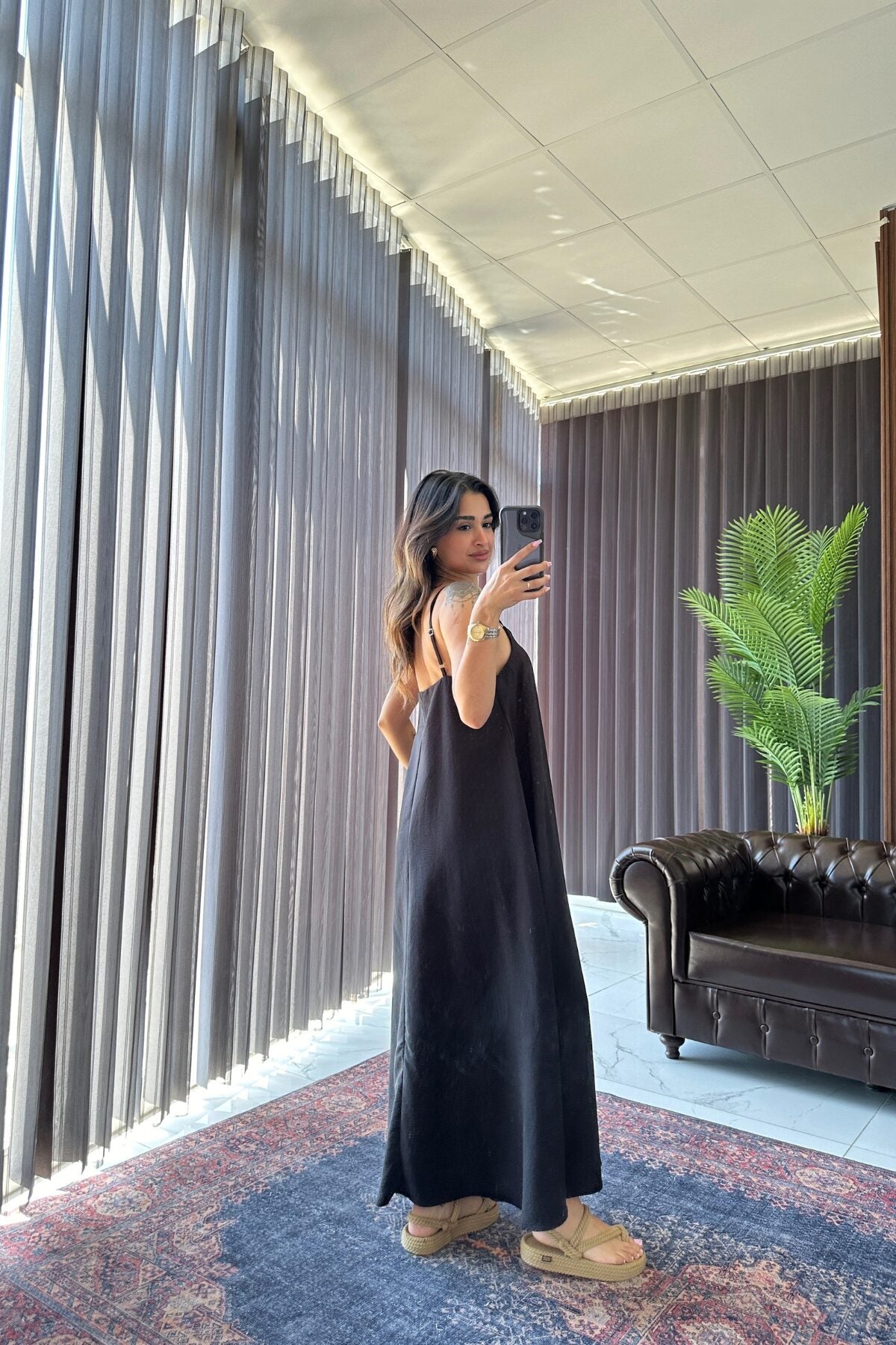 Black Straps Basic Dress