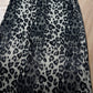 Leopard A Line Satin Skirt
