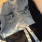 Denim X Triko Black Jacket With Pockets