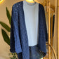 Navy Crochet Butterfly Sleeve Kimono