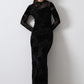 Black Velvet & Tull Bodycon Dress