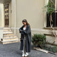 Dark Grey Heavy Longline Coat Cardigan