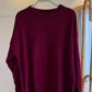 Maroon Round Neck Pullover With Bell Sleeves