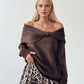 Brown Twist Shoulder Pullover
