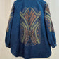 Dark Blue Denim Embroidered Sequin Kimono