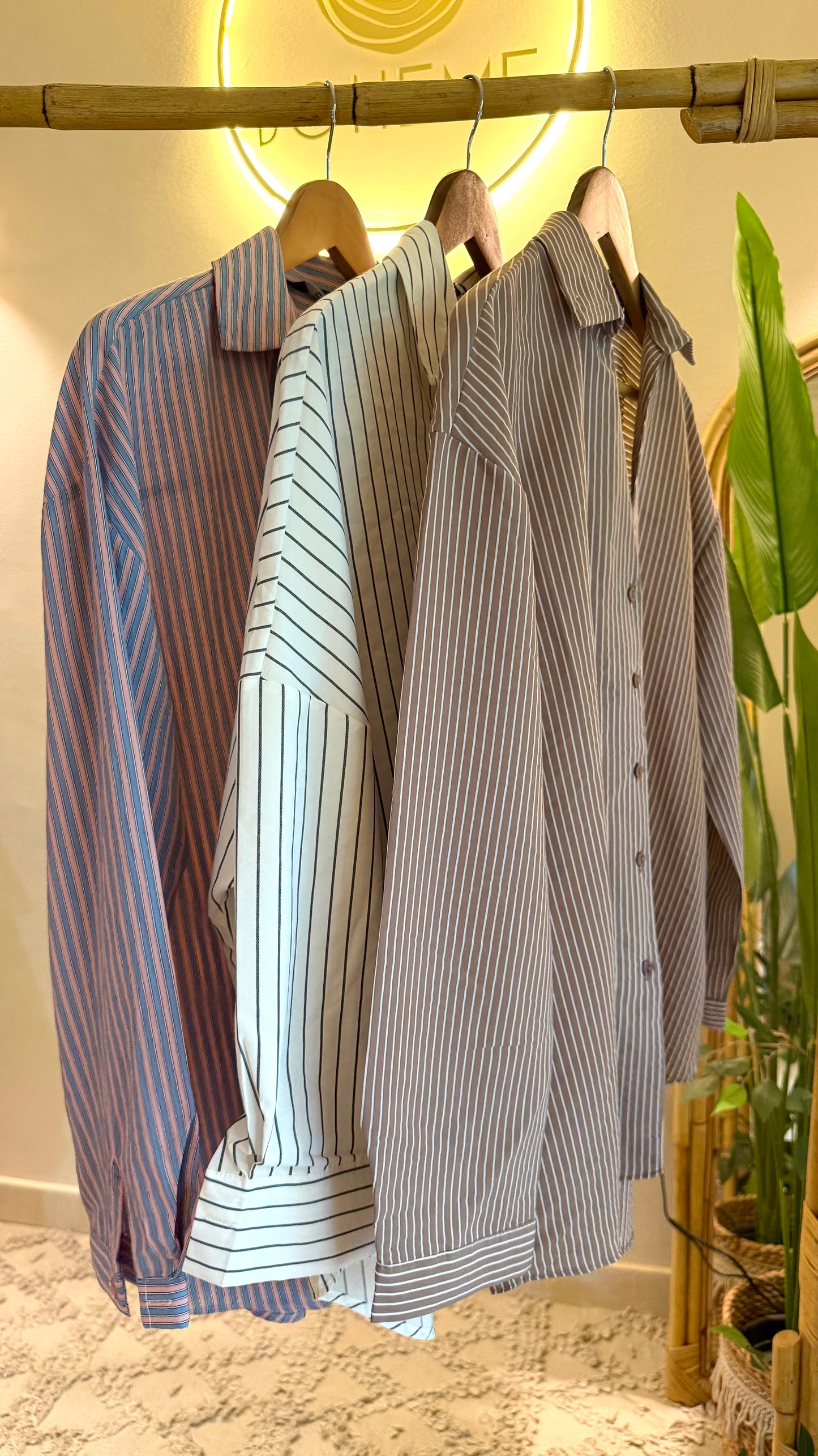 Black & White Striped Cotton Shirt