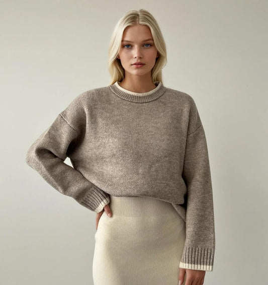 Cafe Pullover With Off White Line