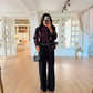 Black Pink Floral Embroidered Jacket