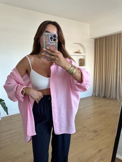 Oversized Baby Pink Shirt