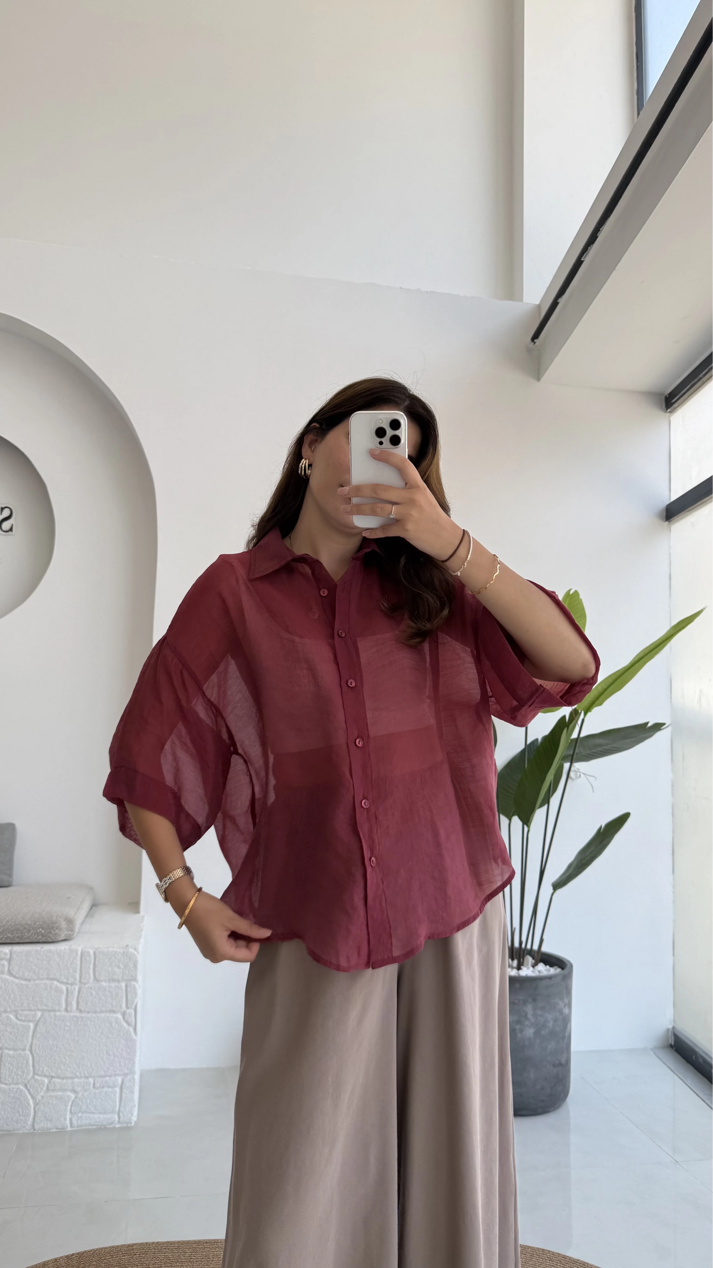 Redwood Oversized 3/4 Sleeve Shirt