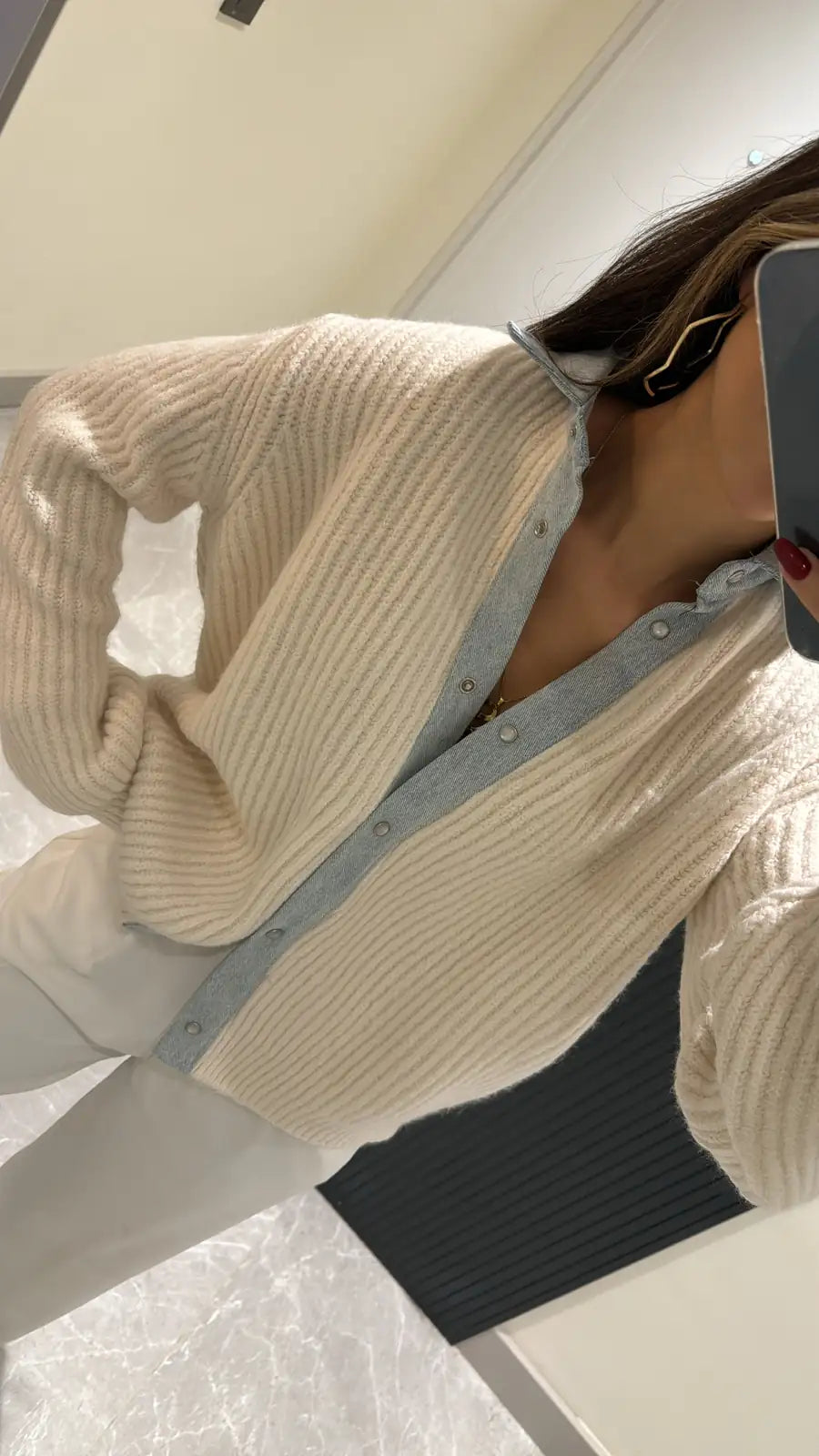 Cream X Denim Wool Jacket