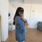 Denim X Blue Triko Cardigan With Double Pockets