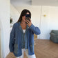 Denim X Blue Triko Cardigan With Double Pockets