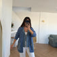 Denim X Blue Triko Cardigan With Double Pockets