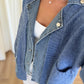 Denim X Blue Triko Cardigan With Double Pockets