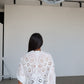 Italian White Crochet Top With Buttons