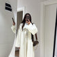 White Heavy Longline Coat Cardigan