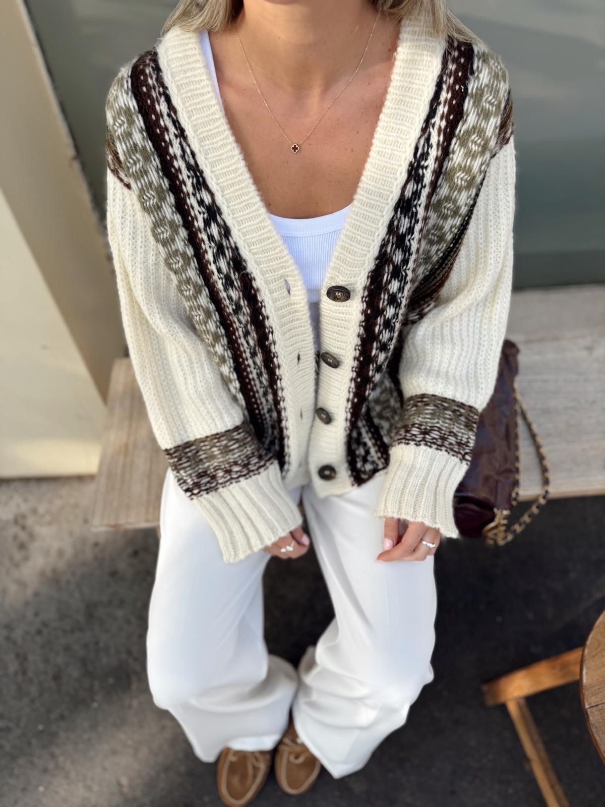 Vintage Cream X Neutral Cardigan