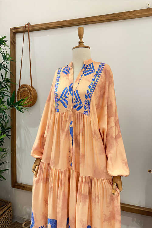 Simon X Blue Geo Boho Dress