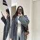 Dark Grey Heavy Longline Coat Cardigan