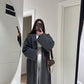 Dark Grey Heavy Longline Coat Cardigan