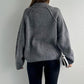 Grey Zip Up Wool Jacket