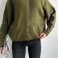 Olive Zip Up Wool Jacket