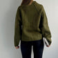 Olive Zip Up Wool Jacket