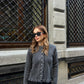 Grey Ruffled Cardigan
